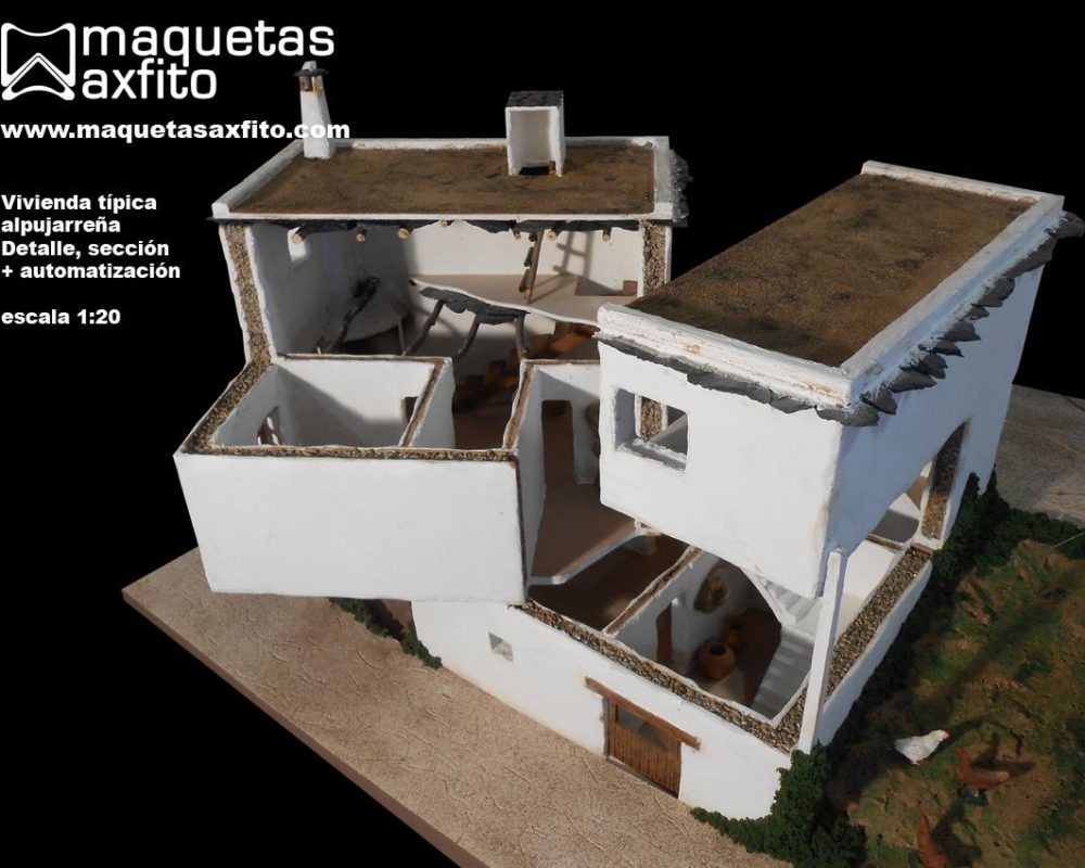 Maqueta de una vivienda típica alpujarreña escala 1:20 – La Alpujarra de Granada