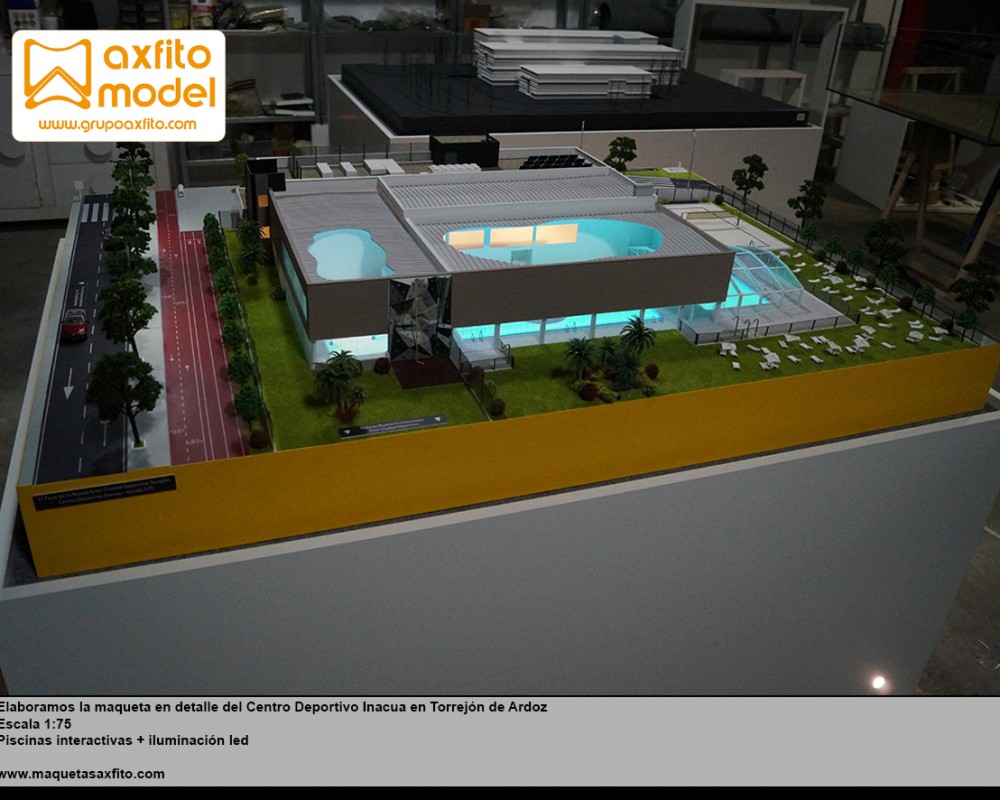 La maqueta interactiva del Centro Deportivo Inacua de Torrejón de Ardoz