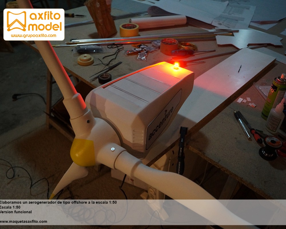 La maqueta del aerogenerador Accenture offshore mod5 – Bilvao