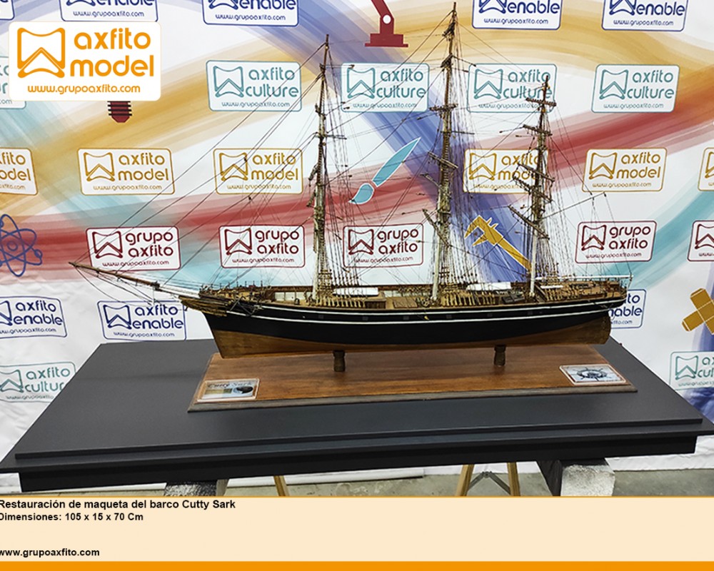 Restauración de la maqueta del barco Cutty Sark – Málaga