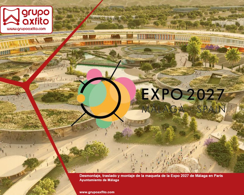 Traslado de maqueta desde Málaga a París EXPO 2027 Málaga